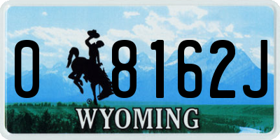 WY license plate 08162J
