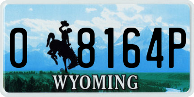 WY license plate 08164P