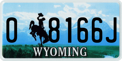 WY license plate 08166J