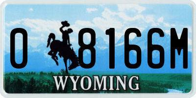 WY license plate 08166M