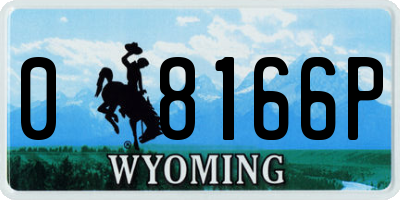 WY license plate 08166P