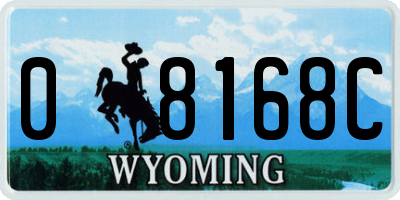 WY license plate 08168C