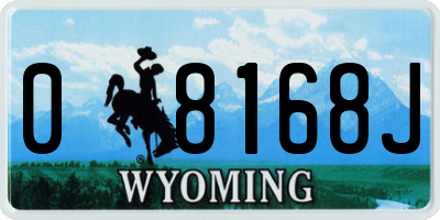 WY license plate 08168J