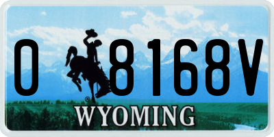 WY license plate 08168V