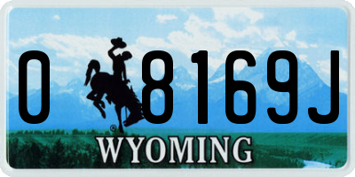 WY license plate 08169J