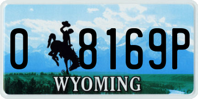 WY license plate 08169P