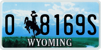 WY license plate 08169S