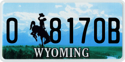 WY license plate 08170B