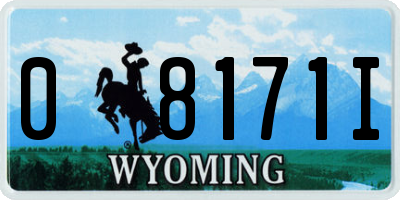 WY license plate 08171I