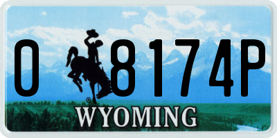WY license plate 08174P