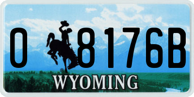WY license plate 08176B