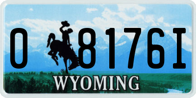 WY license plate 08176I