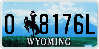 WY license plate 08176L