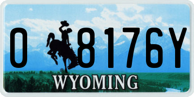 WY license plate 08176Y