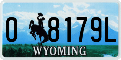 WY license plate 08179L