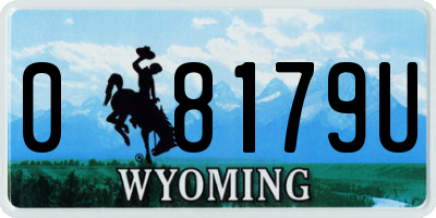 WY license plate 08179U
