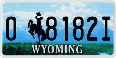 WY license plate 08182I