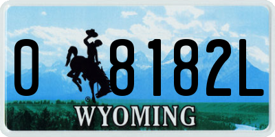 WY license plate 08182L