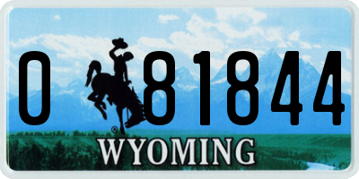 WY license plate 081844