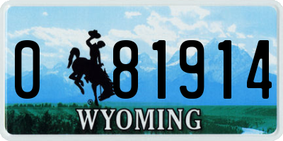 WY license plate 081914