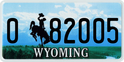 WY license plate 082005