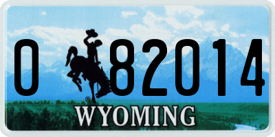 WY license plate 082014