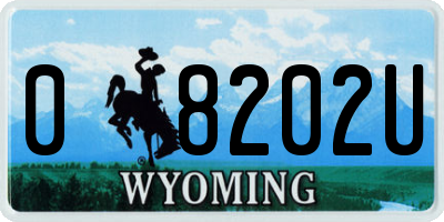 WY license plate 08202U