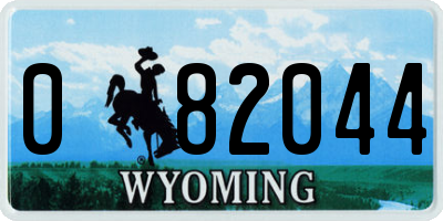 WY license plate 082044