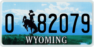 WY license plate 082079