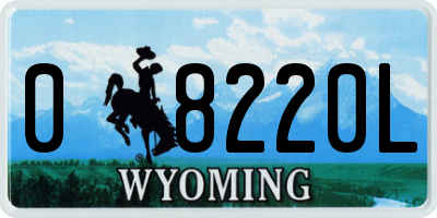 WY license plate 08220L