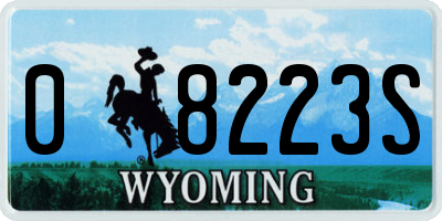 WY license plate 08223S