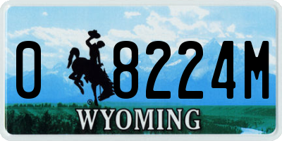 WY license plate 08224M