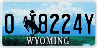 WY license plate 08224Y