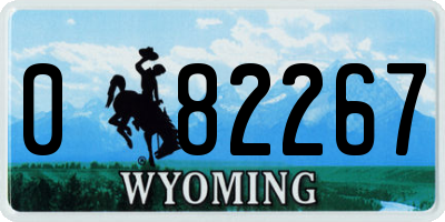 WY license plate 082267