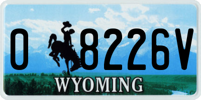 WY license plate 08226V