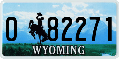 WY license plate 082271