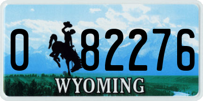 WY license plate 082276