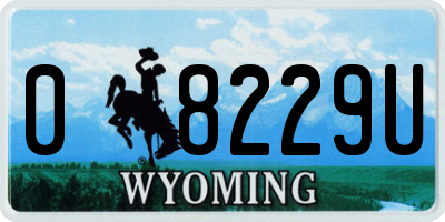 WY license plate 08229U