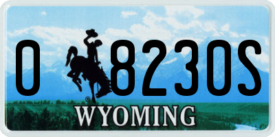 WY license plate 08230S