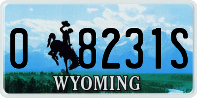 WY license plate 08231S
