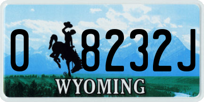WY license plate 08232J