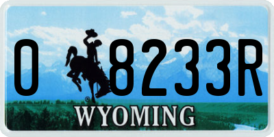 WY license plate 08233R