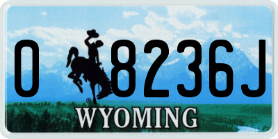 WY license plate 08236J
