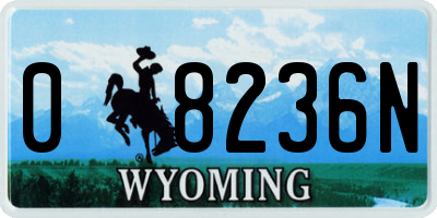 WY license plate 08236N