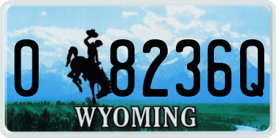 WY license plate 08236Q