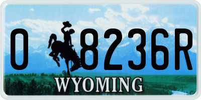 WY license plate 08236R