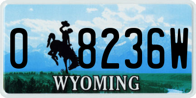 WY license plate 08236W