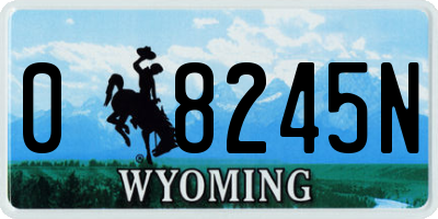 WY license plate 08245N