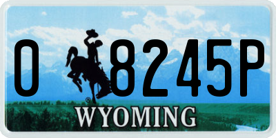 WY license plate 08245P