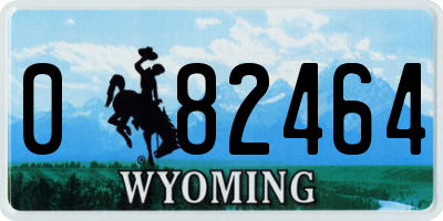 WY license plate 082464